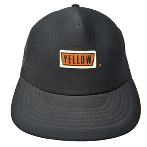 Yellow Freight Snapback Mesh Back Trucker Hat Black 7 5/8 Stylemaster Vintage
